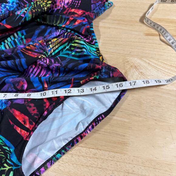 Miraclesuit NWT Tropicat Revele One Piece Swimsuit Multicolor Size 14 Underwire - Picture 10 of 14